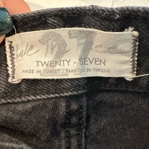 Free People We the Free  Black Out Stove Pipe High Waisted Jean OB1271078 SZ 27 - Picture 12 of 12
